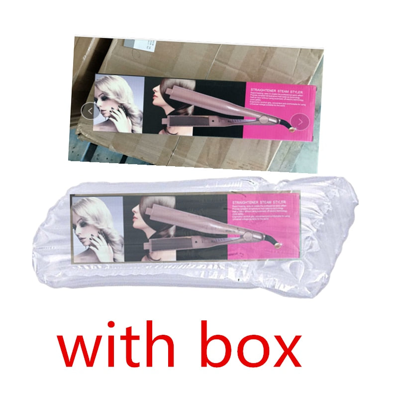 2 in 1 Pro Ceramic Corn Roller Magic Hair Curler hair wand Hair Straightener Style Straightening Flat Iron Hair Styling Tool