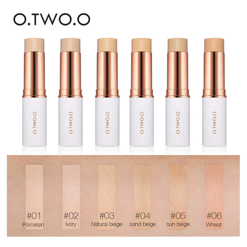 O.TWO.O Concealer Stick Foundation Makeup Full Coverage Contour Face Concealer Cream Base Primer Moisturizer Hide Blemish