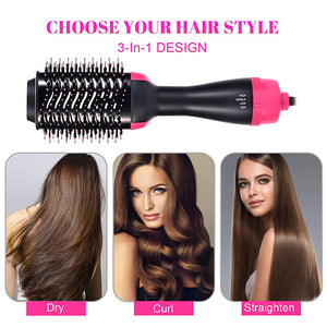 One Step Hair Blower Hair Straightener Curling Volumizer Brush Dryer Straightener Curler Styling Tangle Straightening Comb