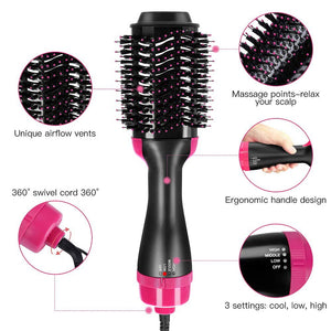 One Step Hair Blower Hair Straightener Curling Volumizer Brush Dryer Straightener Curler Styling Tangle Straightening Comb