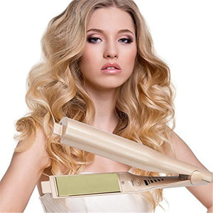 2 in 1 Pro Ceramic Corn Roller Magic Hair Curler hair wand Hair Straightener Style Straightening Flat Iron Hair Styling Tool