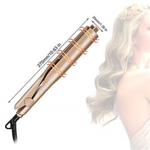 2 in 1 Pro Ceramic Corn Roller Magic Hair Curler hair wand Hair Straightener Style Straightening Flat Iron Hair Styling Tool