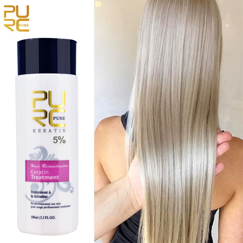 PURC 1Set Brazilian Keratin Treatment and Purifying Shampoo Straightening Hair Repair Damage Hair Care Product Free Shipping